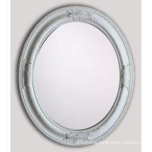 Home design decorative bedroom wall mounted silver/white/golden dressing room oval wood frame mirror